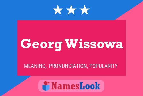 Póster del nombre Georg Wissowa