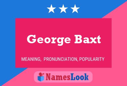 Póster del nombre George Baxt