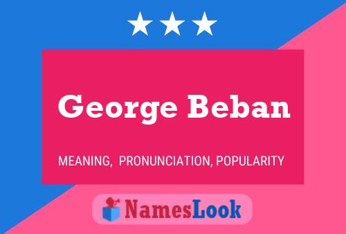 Póster del nombre George Beban