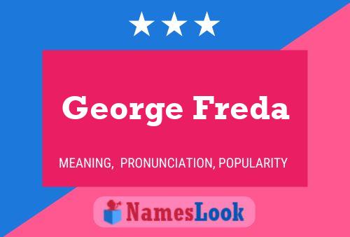 Póster del nombre George Freda