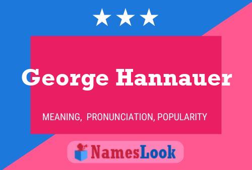 Póster del nombre George Hannauer