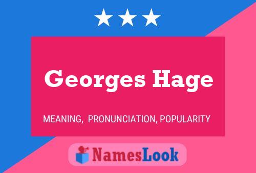 Póster del nombre Georges Hage