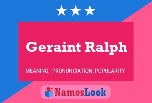 Póster del nombre Geraint Ralph