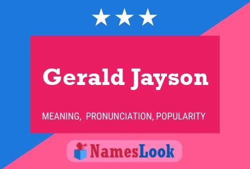 Póster del nombre Gerald Jayson