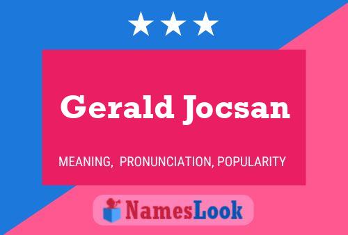 Póster del nombre Gerald Jocsan