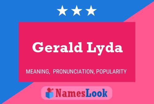 Póster del nombre Gerald Lyda