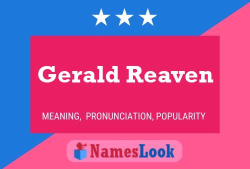 Póster del nombre Gerald Reaven