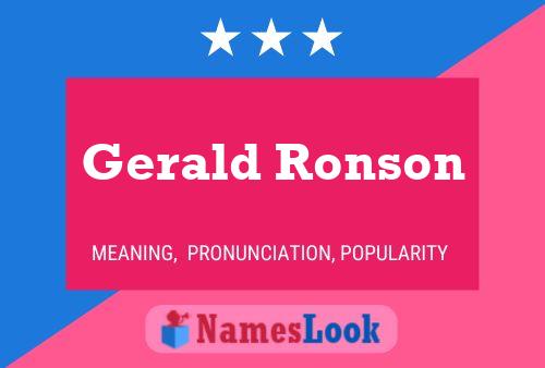 Póster del nombre Gerald Ronson