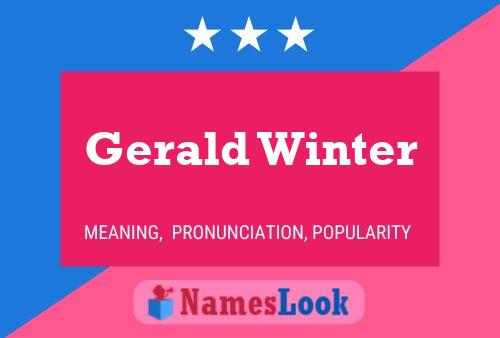 Póster del nombre Gerald Winter