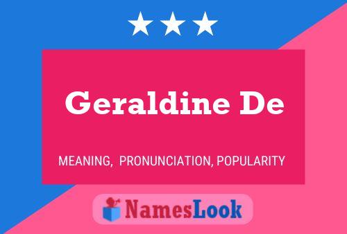 Póster del nombre Geraldine De