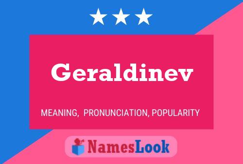 Póster del nombre Geraldinev