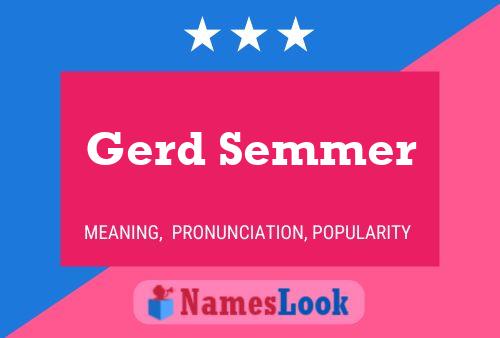 Póster del nombre Gerd Semmer