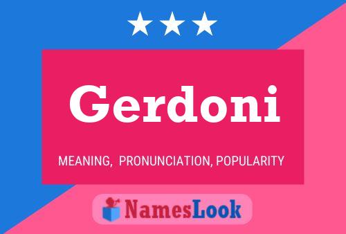 Póster del nombre Gerdoni