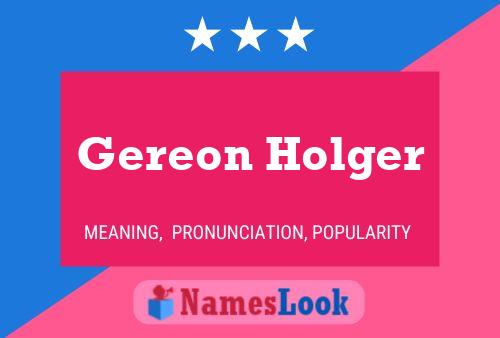 Póster del nombre Gereon Holger