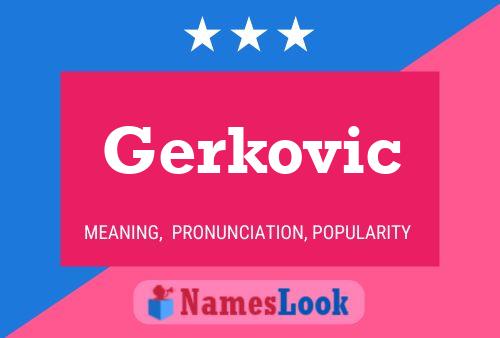 Póster del nombre Gerkovic