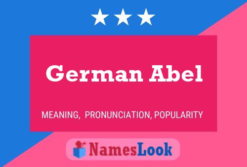 Póster del nombre German Abel