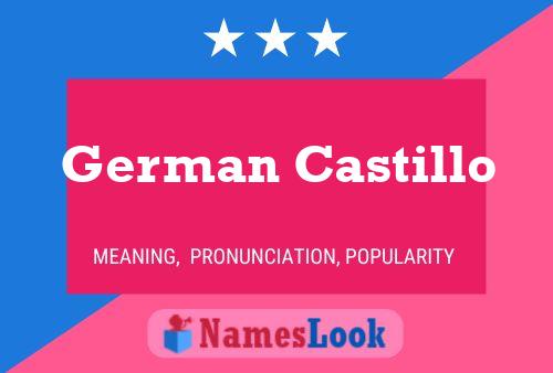 Póster del nombre German Castillo