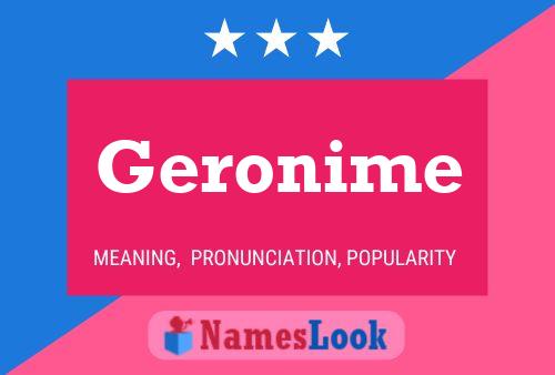 Póster del nombre Geronime