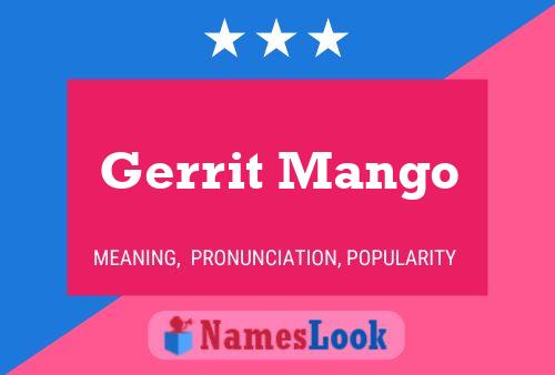 Póster del nombre Gerrit Mango