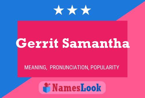 Póster del nombre Gerrit Samantha