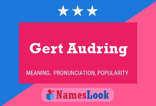 Póster del nombre Gert Audring