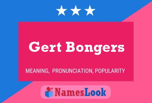 Póster del nombre Gert Bongers