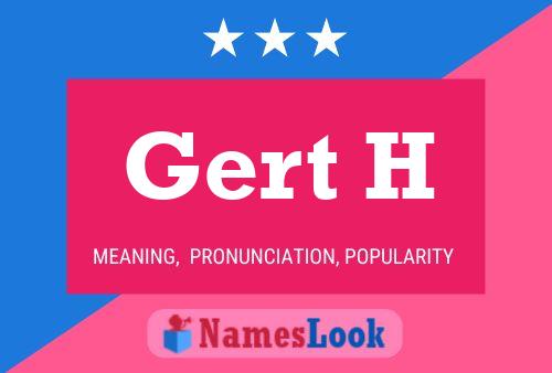 Póster del nombre Gert H