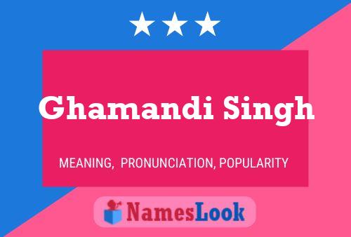 Póster del nombre Ghamandi Singh