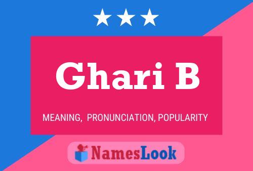 Póster del nombre Ghari B