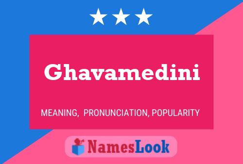 Póster del nombre Ghavamedini