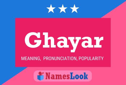 Póster del nombre Ghayar