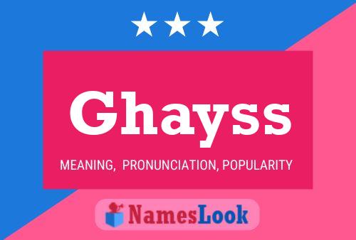 Póster del nombre Ghayss