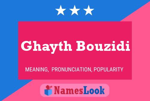 Póster del nombre Ghayth Bouzidi