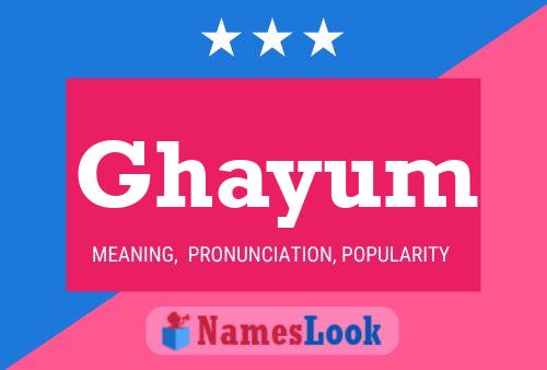 Póster del nombre Ghayum