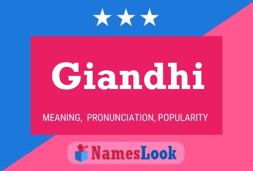 Póster del nombre Giandhi