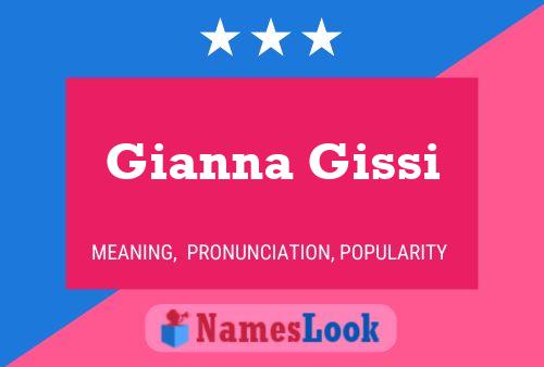 Póster del nombre Gianna Gissi