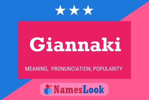 Póster del nombre Giannaki