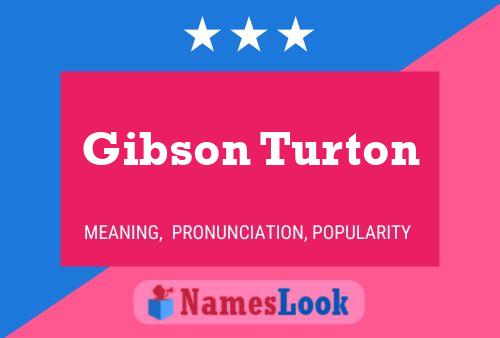 Póster del nombre Gibson Turton