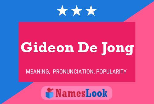 Póster del nombre Gideon De Jong