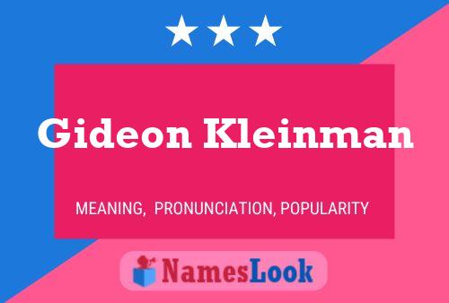 Póster del nombre Gideon Kleinman