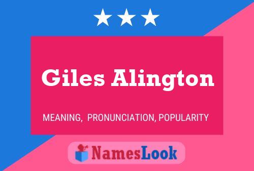 Póster del nombre Giles Alington