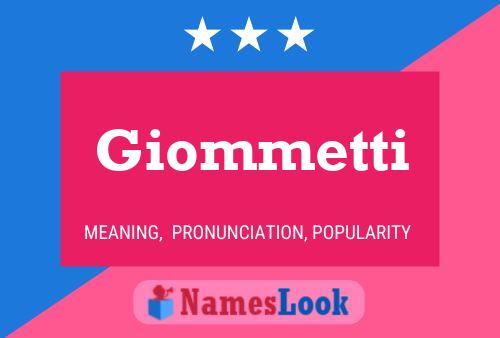 Póster del nombre Giommetti