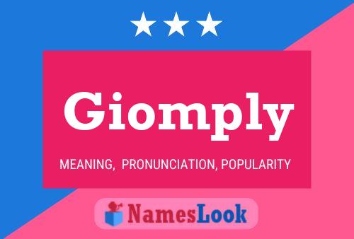 Póster del nombre Giomply