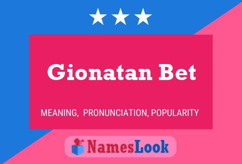 Póster del nombre Gionatan Bet