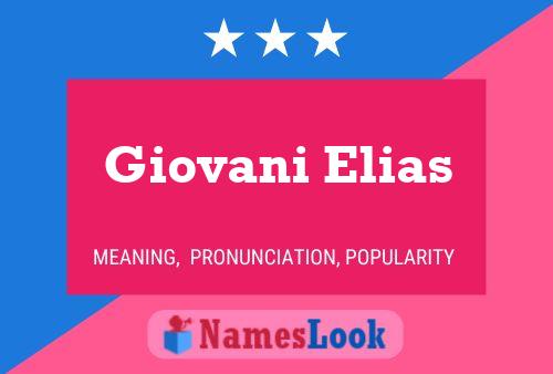 Póster del nombre Giovani Elias