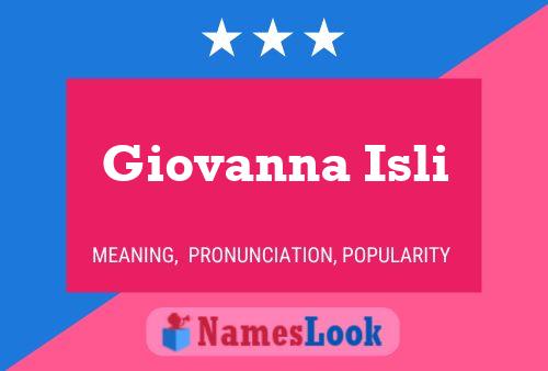 Póster del nombre Giovanna Isli