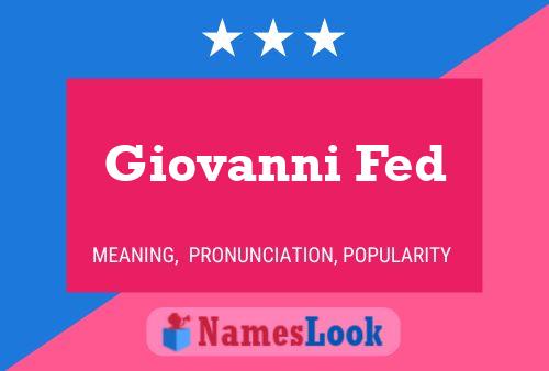 Póster del nombre Giovanni Fed