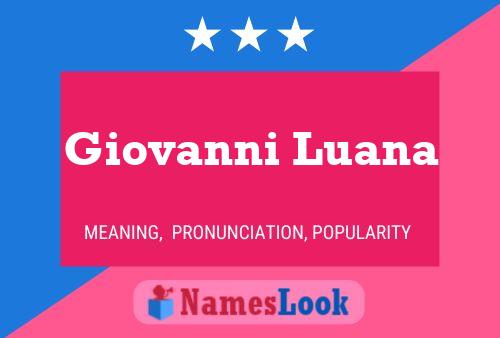 Póster del nombre Giovanni Luana