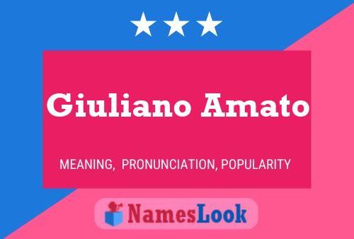 Póster del nombre Giuliano Amato