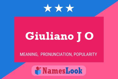 Póster del nombre Giuliano J O